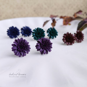 Kolczyki z gerberkami + GRATIS kolczyki serduszka