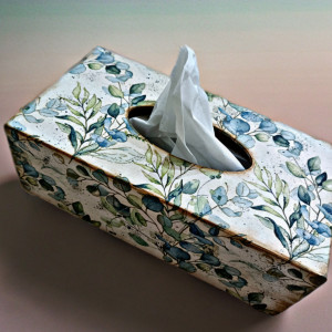 Chustecznik , pudełko na chusteczki "Eukaliptus"