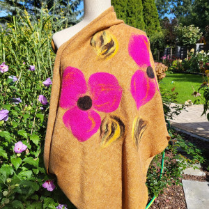 Komin wełniany merino miodowy