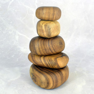 Drewniane kamienie balansujące 5 szt drewno suar