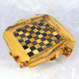 Szachy 33 cm drewno oliwne