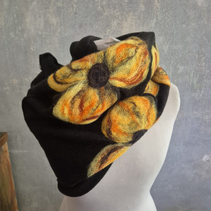 Komin wełniany merino czarny