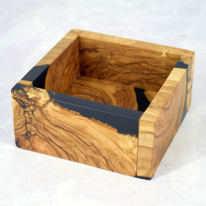 Pudełko 11,3 cm drewno oliwne i żywica