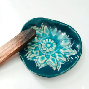 talerzyk mandala ceramiczna podstawka miseczka gliniana