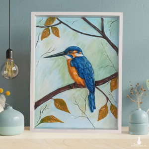 Zimorodek - obraz strukturalny 3d