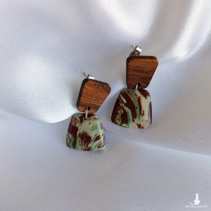 "Aura II"- kolczyki z gliny polimerowej.