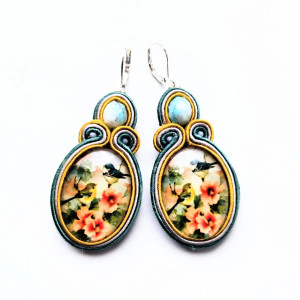 Two Birds kolczyki sutaszowe