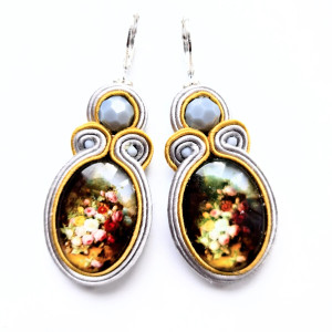 Autumn Morning  kolczyki sutaszowe