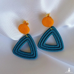 "Nira II"- kolczyki z gliny polimerowej.