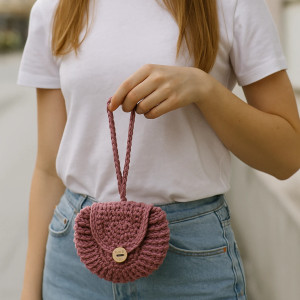 Torebka kosmetyczka etui na drobiazgi "Oreo" brudny róż