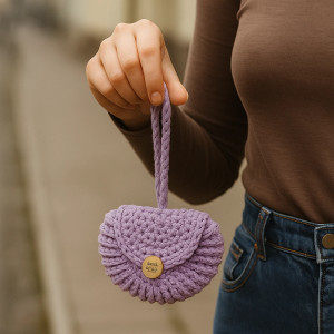 Torebka kosmetyczka etui na drobiazgi "Oreo" lawenda