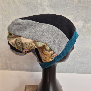 Czapka patchworkowa na podszewce