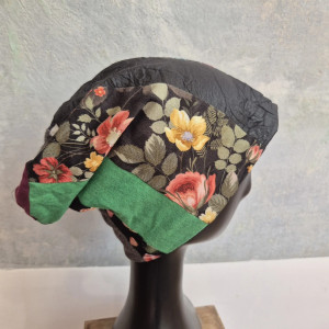 Czapka patchworkowa na podszewce