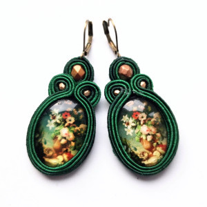 Green Morning kolczyki sutaszowe