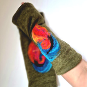 mitenki  zielone Box L1