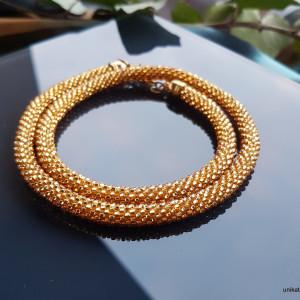 Naszyjnik Korale Złote Sznur Koraliki