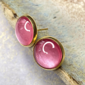 Złocone sztyfty w odcieniu perłowego różu brokatowe niebo e31/88