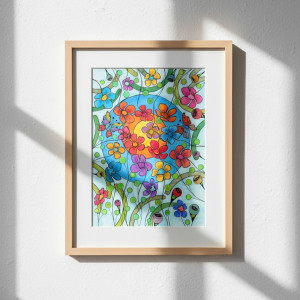 70. KOŁO ŻYCIA - rysunek, plakat.