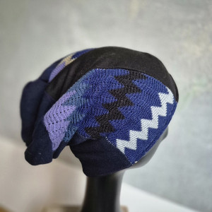 Czapka patchworkowa na podszewce