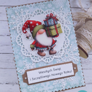 Kartka świąteczna z gnomem 2