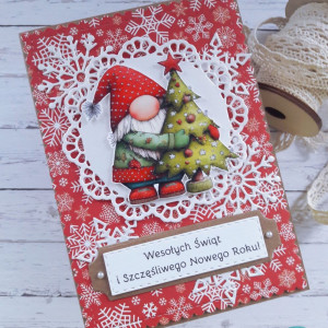Kartka świąteczna z gnomem 3