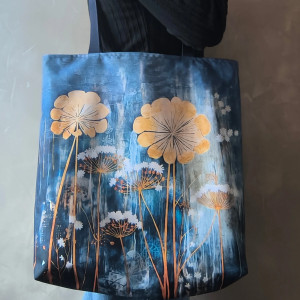 Shopperka wodoodporna żółte kwiaty