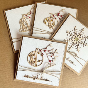 299,Boże Narodzenie - zestaw 4 kartek w eco