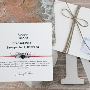 Czerwona bransoletka Szczęścia i Ochrony – Onyks - domówienie