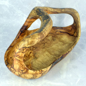 Kosz na owoce duży 44,5 cm drewno oliwne