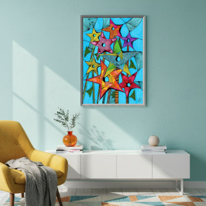 37. GWIATY VEL KWIAZDY - rysunek, plakat.