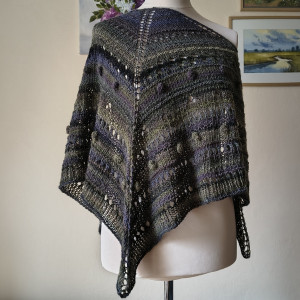 RĘCZNIE NA DRUTACH - Trawy - miła, ciepła, rustykalna chusta