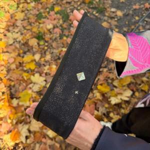 opaska brązowa z połyskiem uniwersalna