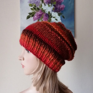 RĘCZNIE NA DRUTACH - Maki - miła czapka boho