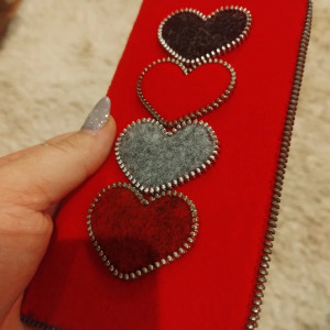 Etui wsuwka na okulary czerwone