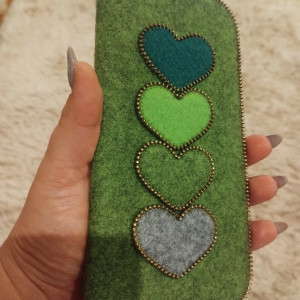 Etui wsuwka na okulary zielone