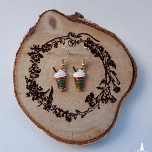 Kolczyki - napoje brązowe