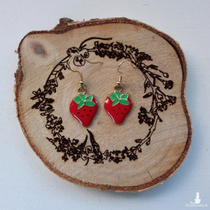 Kolczyki - truskawki