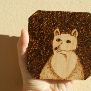 podstawka/dekoracja z liskiem