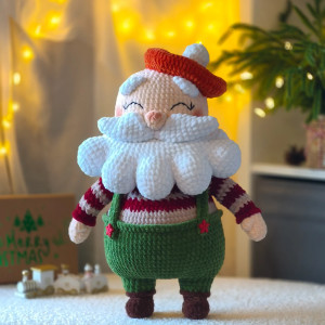 Maskotka duży Święty Mikołaj, Przytulanka dla dziecka, Prezent na Święta