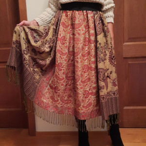 Spódnica boho  krata handmade # upcycledclothes