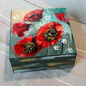 Szkatułka "Maki" 16x16 cm
