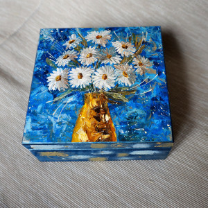 Szkatułka "Rumianek" 16x16 cm