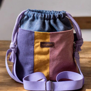 Kolorowa patchworkowa listonoszka z kominem