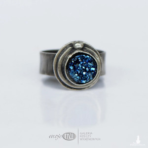 Kwarc tytanowy w srebrze