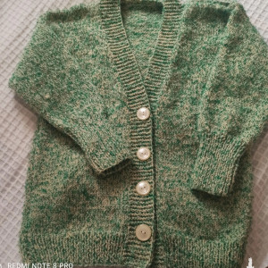 Kardigan  to must-have  zieleń w ecru