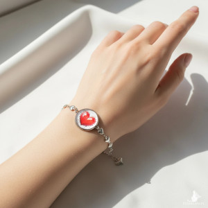 6855 Urocza bransoletka z sercem - Idealna na prezent!