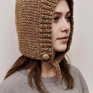 Balaclava kominiarka kaptur zamiast czapki z wełną merino i bawełną