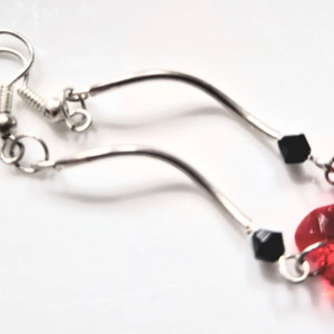 Kolczyki lekkie serca czerwone