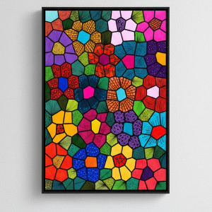 63. KWITNĄCA MOZAIKA - rysunek, plakat.