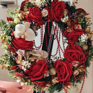 Wianek świąteczny Czerwone róże